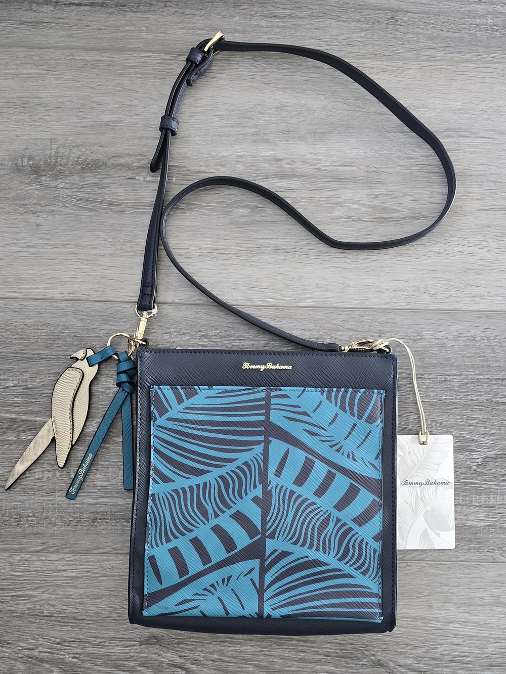 Tommy Bahama Drake Bay Leather Crossbody Bag